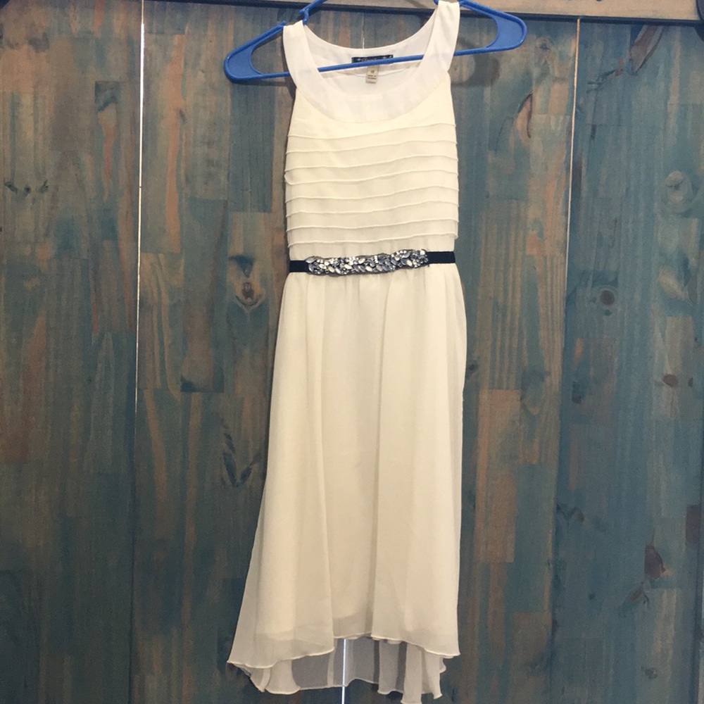 Girls ivory & black dress